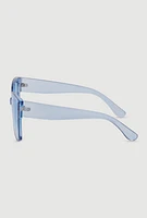 Womens Gradient Lens Sunglasses, Blue