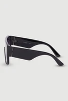 Womens Ombre Lens Shield Sunglasses, Black
