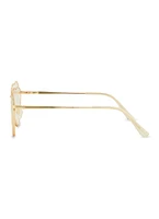 Womens Heart Shape Sunglasses, Gold