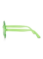 Womens Daisy Frame Ombre Lens Sunglasses, Green