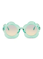 Womens Daisy Frame Ombre Lens Sunglasses,