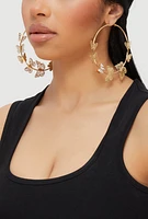 Womens Butterfly Hoop Earrings,