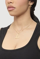 Womens Initial Necklace and Earrings