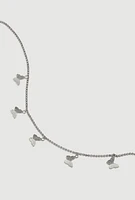 Womens Butterfly Belly Chain, Silver