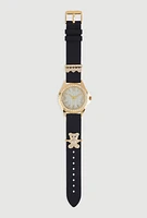 Womens Heart Bear Rhinestone Detail Analog Watch,
