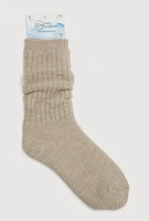 Womens Ribbed Cuff Slouch Boot Socks 2 Pack Size 4-10, Multi