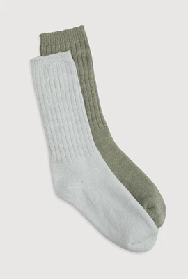 Womens Slouch Boot Socks 2 Pack Size 4-10, Multi