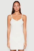 Womens Heart Lace Trim Cami Nightgown, XL