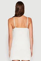 Womens Heart Lace Trim Cami Nightgown, XL