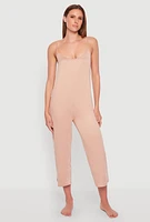 Womens Soft Knit Cami Pajama Onesie, S