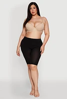 Womens Plus Size Laser Cut Plunge Bra, Beige, Size 40D