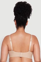 Womens Plus Padded Push-Up Balconette Bra | Convertible to Strapless, Beige,
