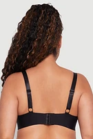 Womens Plus Size Basic Plunge Bra, Black, Size 44D