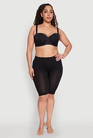 Womens Plus Padded Cup Balconette Bra | Convertible to Strapless, Black,