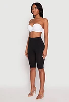 Womens Clear Back Strap Balconette Bra | Convertible to Strapless, White,