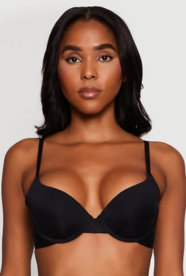 Womens Basic Plunge Bra, Black, Size 34B