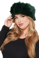 Womens Faux Fur Headband, Green