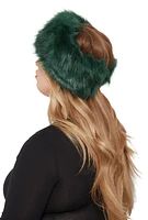 Womens Faux Fur Headband, Green