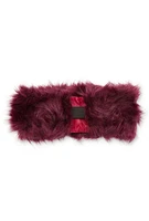 Womens Faux Fur Headband, Burgundy