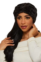 Womens Twist Front Faux Fur Headband, Black