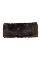 Womens Twist Front Faux Fur Headband, Black
