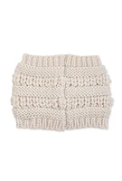 Womens Knitted Headband, White