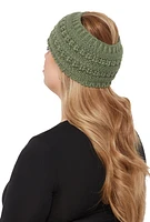 Womens Knitted Headband, Green