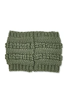 Womens Knitted Headband, Green