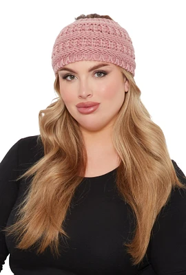 Womens Knitted Headband, Pink