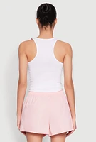 Womens Sleep Shorts 2 Pack, Pink, Size M