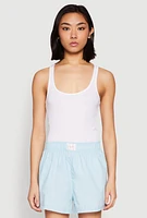 Womens Striped Sleep Shorts 2 Pack, Blue,