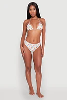 Womens Tropical Printed Pattern Bikini Bottom, Multi, Size S