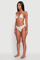 Womens Tropical Printed Pattern Bikini Bottom, Multi, Size S