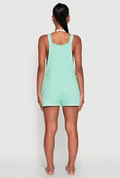 Womens Nicole Miller Gauze Knit Cover Up Romper, Green, Size M