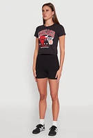 Womens NBA Chicago Bulls Crop Top, Black, Size XL