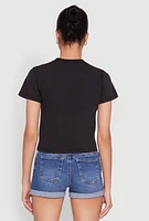 Womens NBA Los Angeles Lakers Cropped Tee, Black, Size S