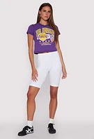 Womens NBA Los Angeles Lakers Crop Top, Purple, Size M