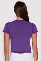 Womens NBA Los Angeles Lakers Crop Top, Purple, Size XL