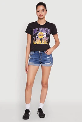 Womens NBA Los Angeles Lakers Graphic Tee, Black, Size M