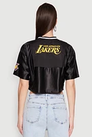 Womens NBA Los Angeles Lakers Crop Jersey, Black,
