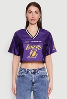 Womens NBA Los Angeles Lakers Cropped Jersey, Purple, Size S