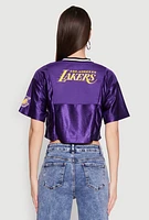Womens NBA Los Angeles Lakers Cropped Jersey, Purple, Size S