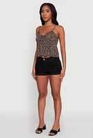 Womens Ambiance Ditsy Floral Cami with Tie Front, Multi,
