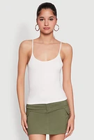Womens Double Layered Cropped Cami,