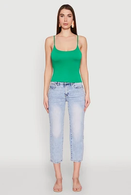 Womens Double Layered Cropped Cami,