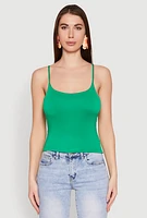 Womens Double Layered Cropped Cami,