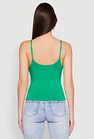 Womens Double Layered Cropped Cami,