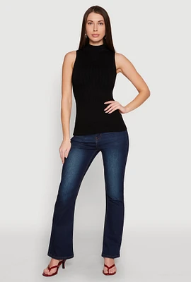 Womens Seamless Mock Neck Tank Top, S