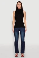 Womens Seamless Mock Neck Tank Top, S