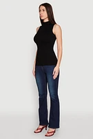 Womens Seamless Mock Neck Tank Top, S
